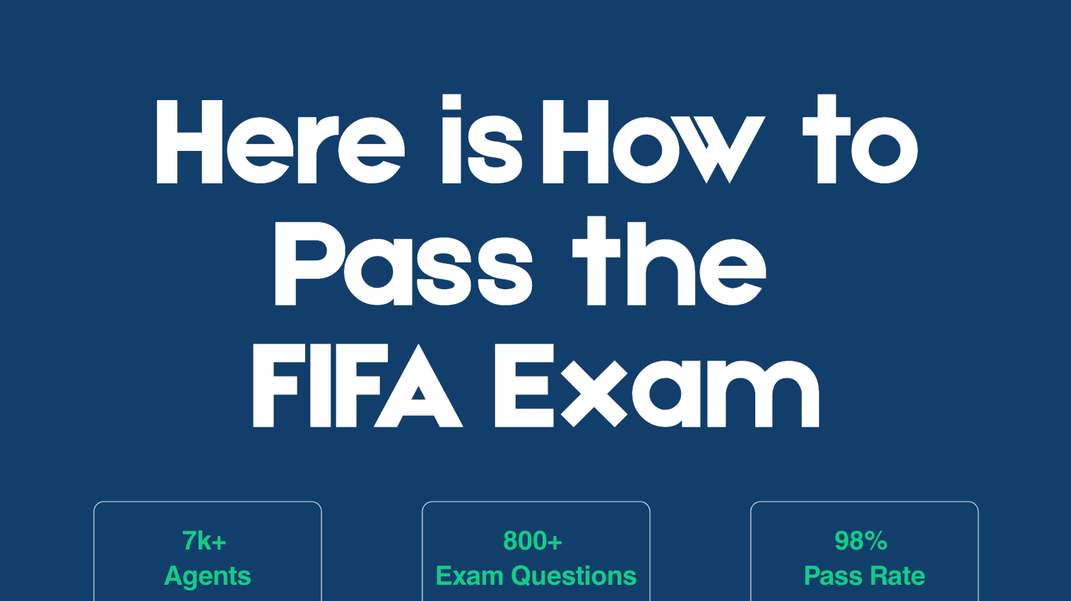 Here is How to Pass the FIFA Football Agent Exam